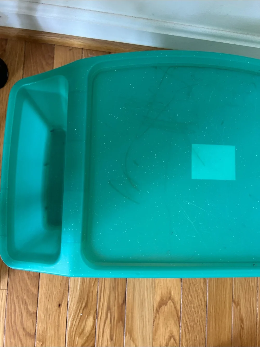 Kids Portable lap desk Activity Tray - Teal glitter